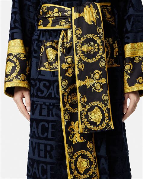 versace i love baroque robe|Versace multicolor robe.